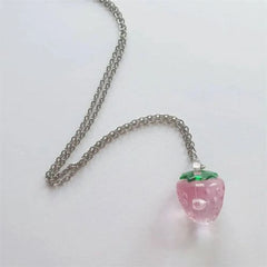 Charming Strawberry Pendant Necklace - Trendy Fairycore Accessory