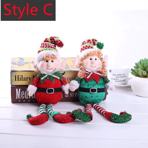 Handcrafted Colourful Plush Christmas Elves - Adorable Festive Decor - C