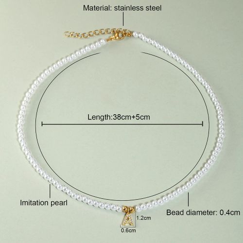 Mcllroy Stylish Adjustable Choker Necklace with Simulated Pearls