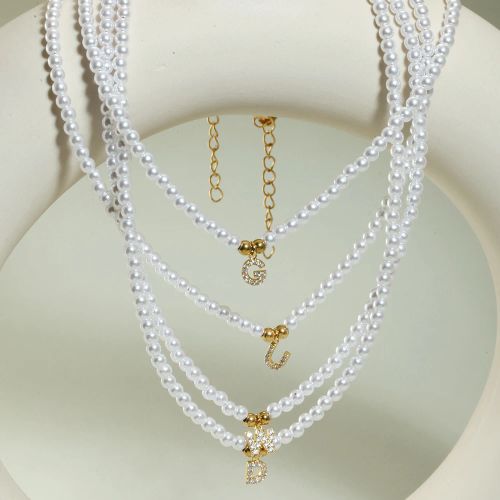 Mcllroy Stylish Adjustable Choker Necklace with Simulated Pearls