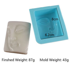 UDOCOOL Abstract Human Face Silicone Candle Mold for Home Décor & Gifts