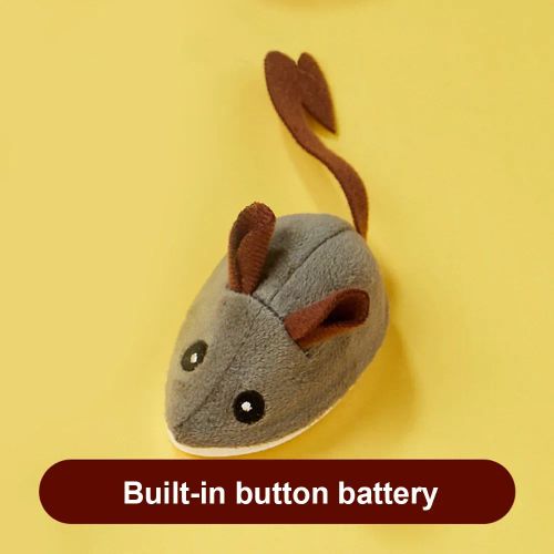 Interactive Cat Toy - Chasing Robot Mouse for Fun & Exercise - Gray
