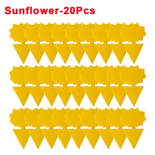 Sticky Insect Board - Effective Pest Control - Yellow PP Plastic Boards - Sunflower-20Pcs