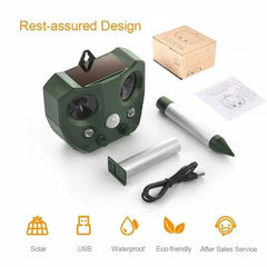 SAIJZEK Ultrasonic Repellent Tool for Effective Garden Pest Control - SJZ-668