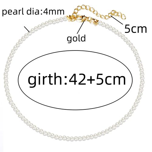 DAIZHEMEI Elegant Imitation Pearl Necklace for Romantic Weddings
