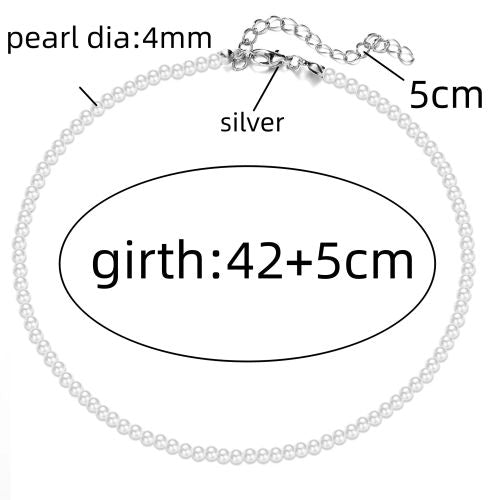 DAIZHEMEI Elegant Imitation Pearl Necklace for Romantic Weddings