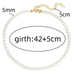 DAIZHEMEI Elegant Imitation Pearl Necklace for Romantic Weddings