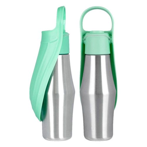 Stainless Steel 27oz Dog Water Bottle & Bowl - Portable Pet Supplies