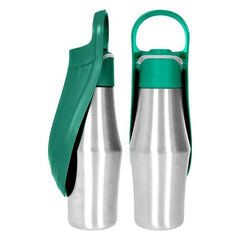 Stainless Steel 27oz Dog Water Bottle & Bowl - Portable Pet Supplies