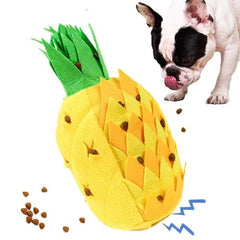 Interactive Pineapple Dog Toy - Eco-Friendly Fun & Training Tool - Yellow / 13x30cm