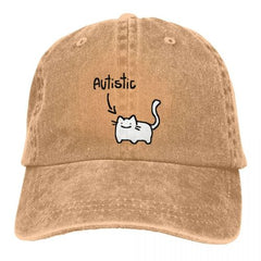 Novelty Cat Print Cap - Adjustable Sun Protection Baseball Hat - Outdoor Wear