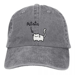 Novelty Cat Print Cap - Adjustable Sun Protection Baseball Hat - Outdoor Wear
