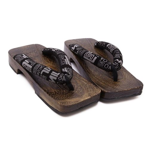 WHOHOLL Japanese Geta Slippers - Thick Sole Anime Clogs for Cosplay - Blue / 44