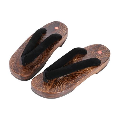 WHOHOLL Japanese Geta Slippers - Thick Sole Anime Clogs for Cosplay - Pink / 41
