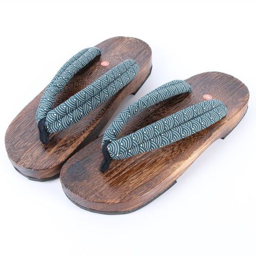 WHOHOLL Japanese Geta Slippers - Thick Sole Anime Clogs for Cosplay - Silver / 41