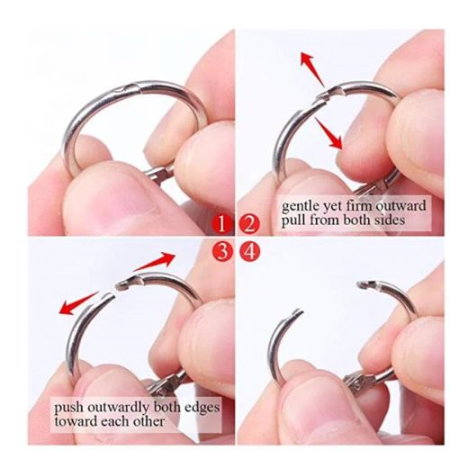 Moonrise Nickel Plated Book Rings - Durable Loose Leaf Binder Rings