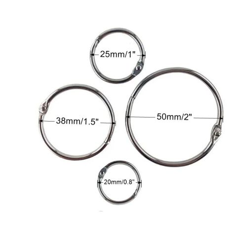Moonrise Nickel Plated Book Rings - Durable Loose Leaf Binder Rings