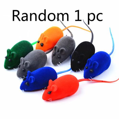 Interactive Silicone Cat Toy - Engaging Mice Sound for Pets - random 1pc