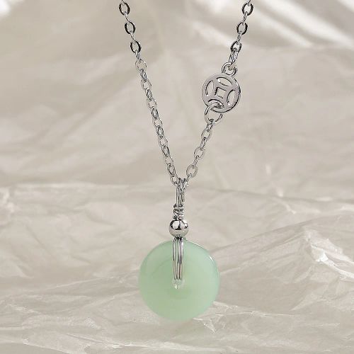 VENTFILLE Jade Necklace - Elegant Design for Stylish Occasions - BTSP928-SVcoin