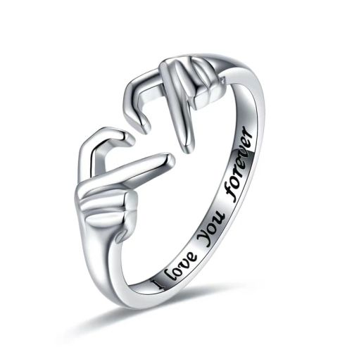 OOTDTY High Polish Exquisite Rings Set - 5pcs Fashion Cocktail Rings - 11JJ104553-S