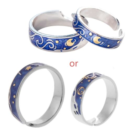 OOTDTY High Polish Exquisite Rings Set - 5pcs Fashion Cocktail Rings - 7HH1106466