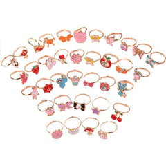 OOTDTY High Polish Exquisite Rings Set - 5pcs Fashion Cocktail Rings