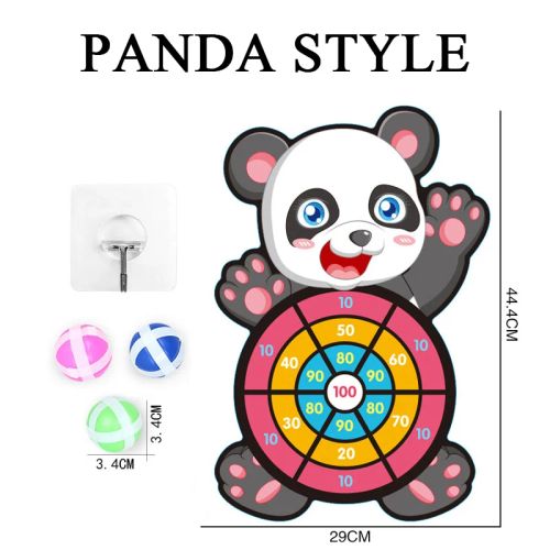 Cartoon Dart Board Game - Rainbow Animal Designs for Fun Playtime - Panda Style