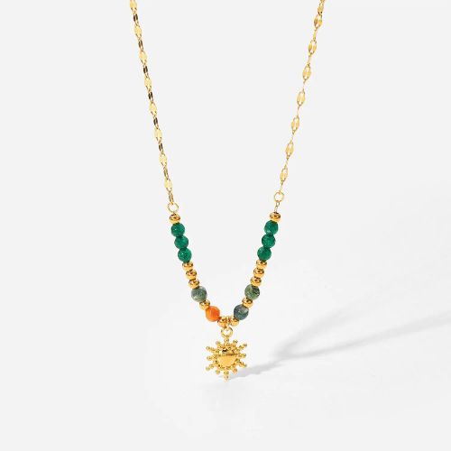 Trendy Handmade Waterproof Necklace with 18K Gold Plating - JDN20919