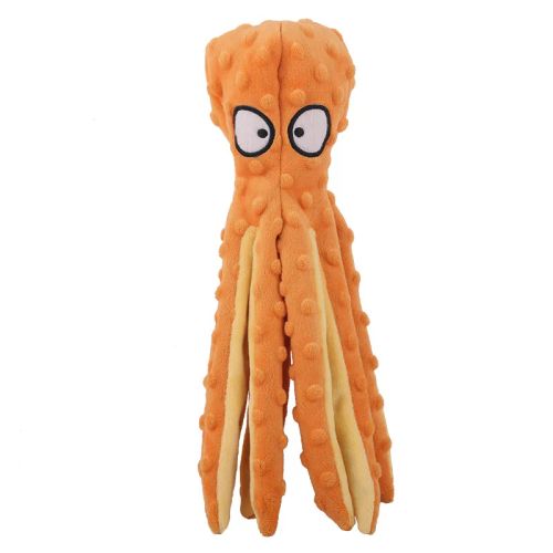 Adorable Octopus Plush Dog Toy with Squeaker for Interactive Play