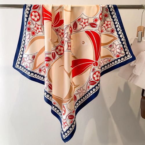 SANMAIHUA Luxury Silk Scarf - Fashionable 90x90CM Sunscreen Shawl - MS06JSC020-06