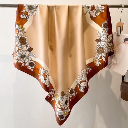 SANMAIHUA Luxury Silk Scarf - Fashionable 90x90CM Sunscreen Shawl