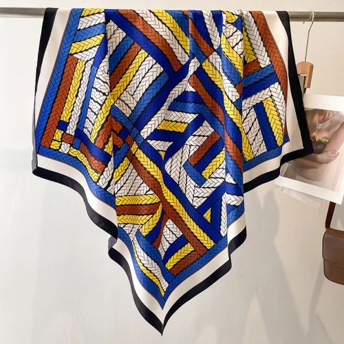 SANMAIHUA Luxury Silk Scarf - Fashionable 90x90CM Sunscreen Shawl