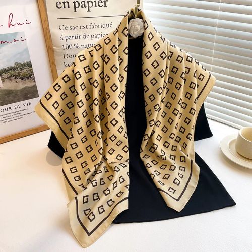 SANMAIHUA Luxury Silk Scarf - Fashionable 90x90CM Sunscreen Shawl