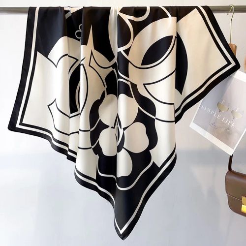 SANMAIHUA Luxury Silk Scarf - Fashionable 90x90CM Sunscreen Shawl