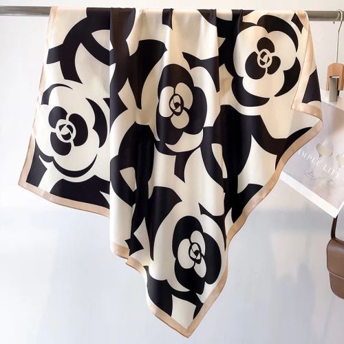 SANMAIHUA Luxury Silk Scarf - Fashionable 90x90CM Sunscreen Shawl
