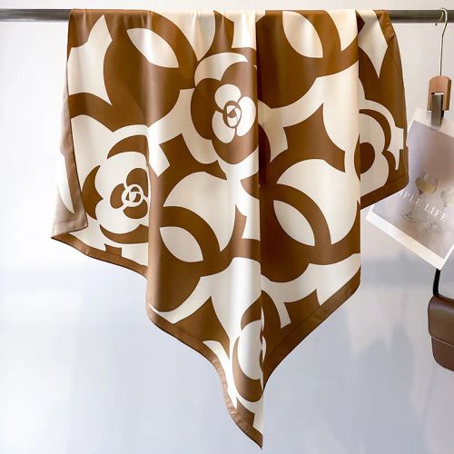 SANMAIHUA Luxury Silk Scarf - Fashionable 90x90CM Sunscreen Shawl