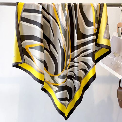 SANMAIHUA Luxury Silk Scarf - Fashionable 90x90CM Sunscreen Shawl - 33