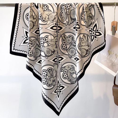 SANMAIHUA Luxury Silk Scarf - Fashionable 90x90CM Sunscreen Shawl - 42