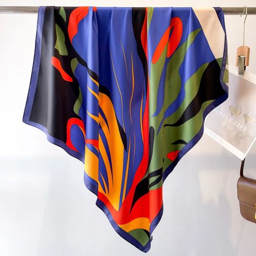 SANMAIHUA Luxury Silk Scarf - Fashionable 90x90CM Sunscreen Shawl - 43