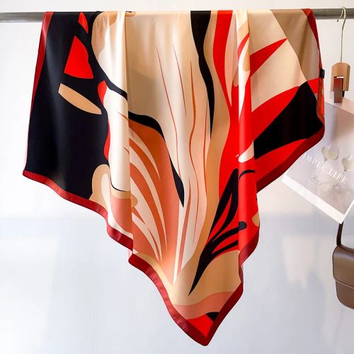 SANMAIHUA Luxury Silk Scarf - Fashionable 90x90CM Sunscreen Shawl - 45
