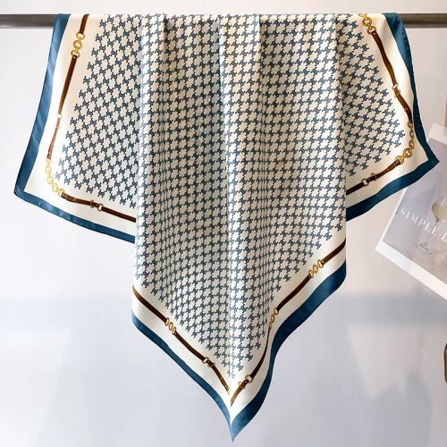 SANMAIHUA Luxury Silk Scarf - Fashionable 90x90CM Sunscreen Shawl - 49