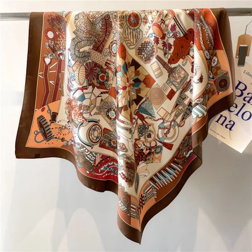 SANMAIHUA Luxury Silk Scarf - Fashionable 90x90CM Sunscreen Shawl