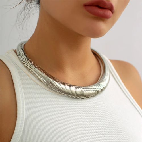Ingemark Geometric Mood Tracker Torque Necklace - Fashion Accessory