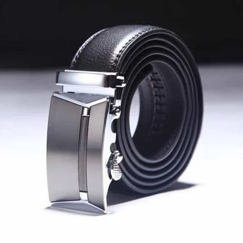 HALOCOWCOW Casual PU Belts with Automatic Buckle – Comfortable & Stylish - 170cm / Silver Black