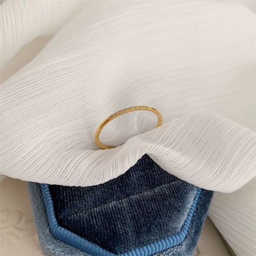MEISHICHAO 18K Gold Plated Rings - Stylish Adjustable Wedding Bands