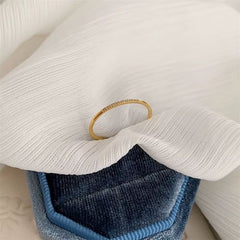 MEISHICHAO 18K Gold Plated Rings - Stylish Adjustable Wedding Bands