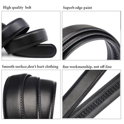 CEXIKA Fashion Luxury Black PU Leather Large Plus Size Belts 105-170cm
