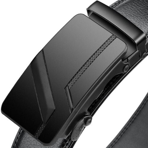 CEXIKA Fashion Luxury Black PU Leather Large Plus Size Belts 105-170cm