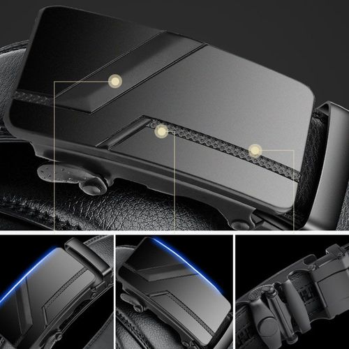 CEXIKA Fashion Luxury Black PU Leather Large Plus Size Belts 105-170cm