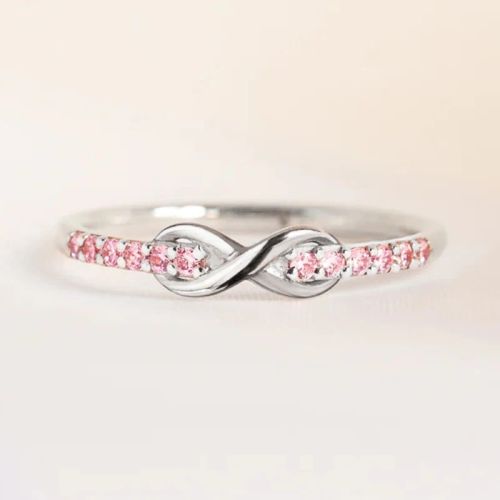 Huitan Geometric Classic Wedding Bands - Elegant Brass & Zirconia Rings - Q336 / 10